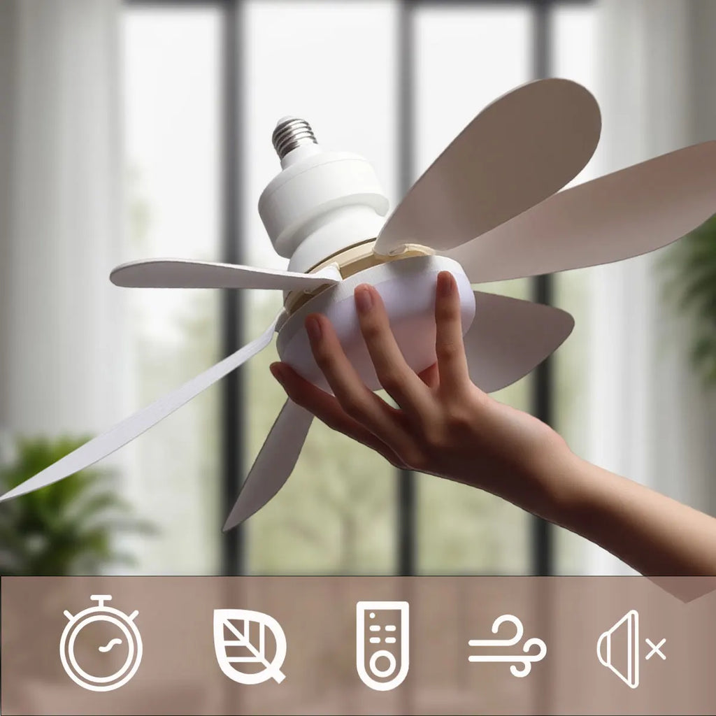LED 40W Ceiling Fan Light E27 with Remote Control for Dimming, Suitable for Living Room, Study, Household Use, 85-265V