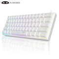 Mini 60% Gaming Keyboard, RGB Backlit 61 Key Ultra-Compact Keyboard, TS91 Ergonomic Waterproof Mechanical Feeling Office